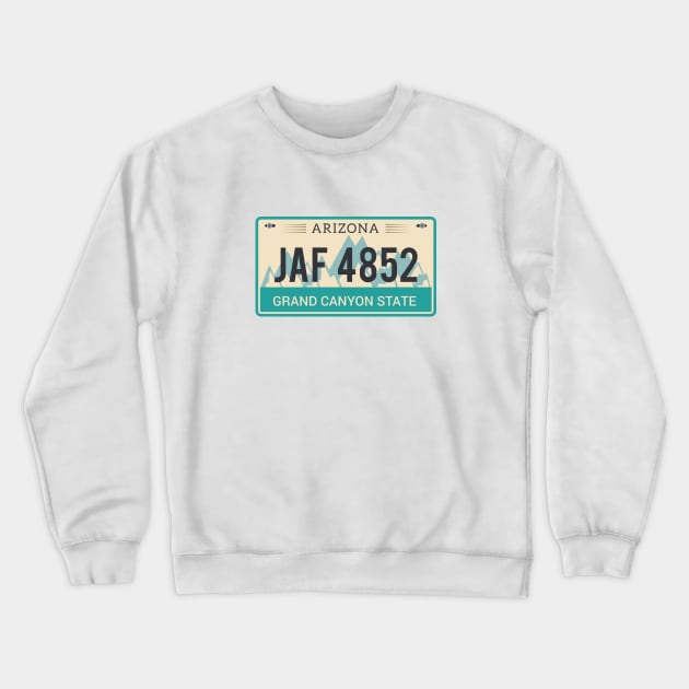 Arizona License Plate Crewneck Sweatshirt by kani